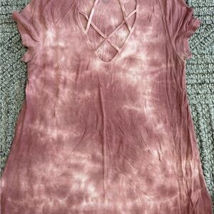 Women's AE soft and sexy Pink Tie-Dye Top